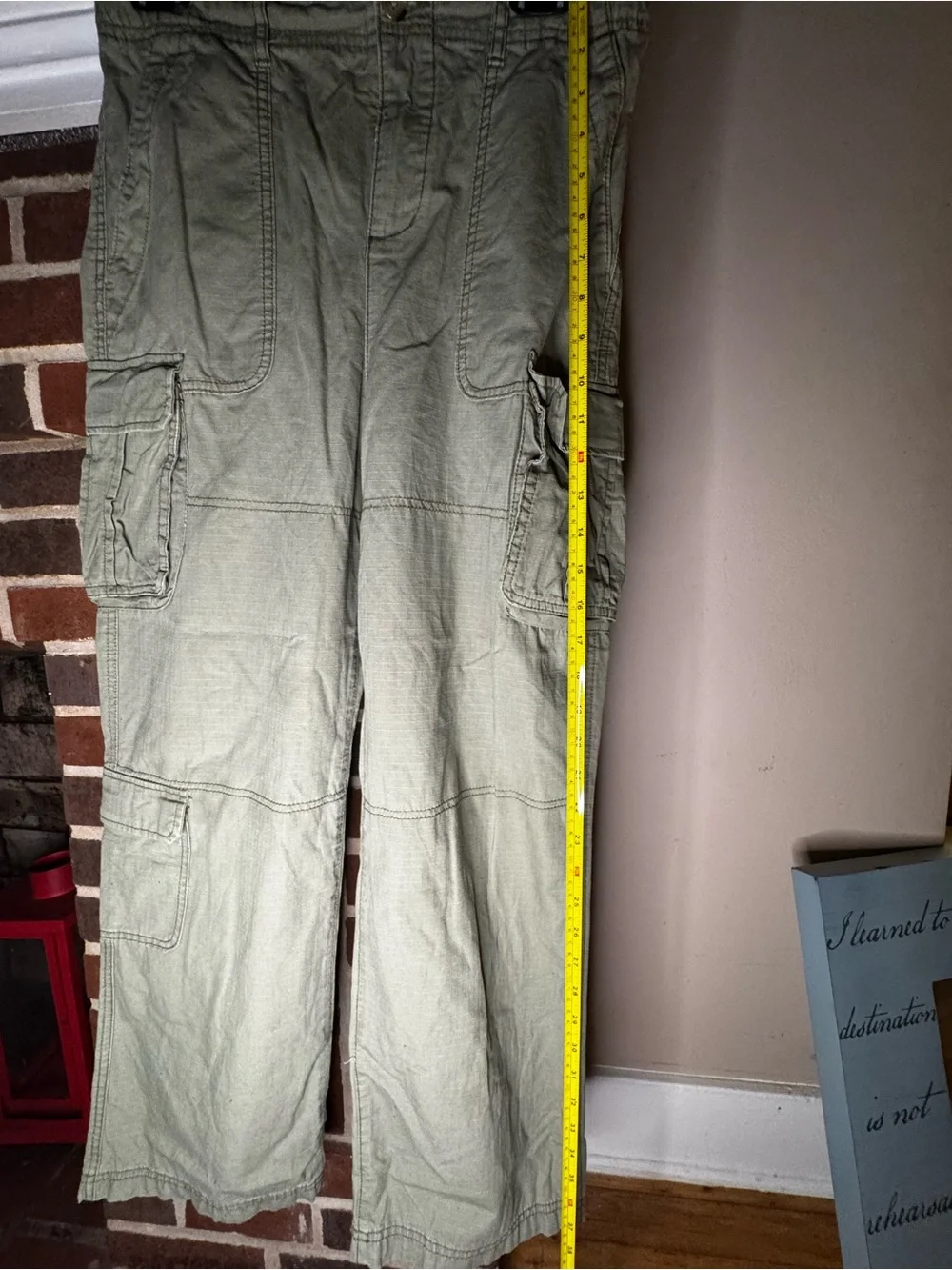 Old Navy Boys Olive Green Baggy Cargo pants - Casual Utility Style